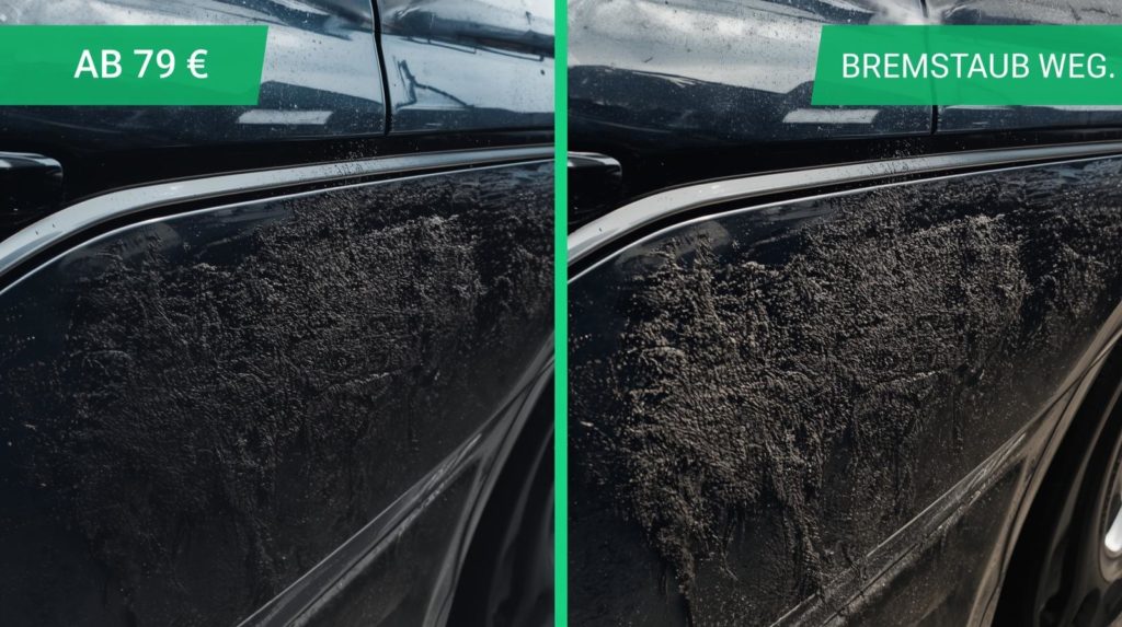 Felgenreinigung Trockeneis Bremsstaub Vorher Nachher